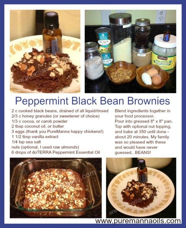 Peppermint BLACK BEAN BROWNIES