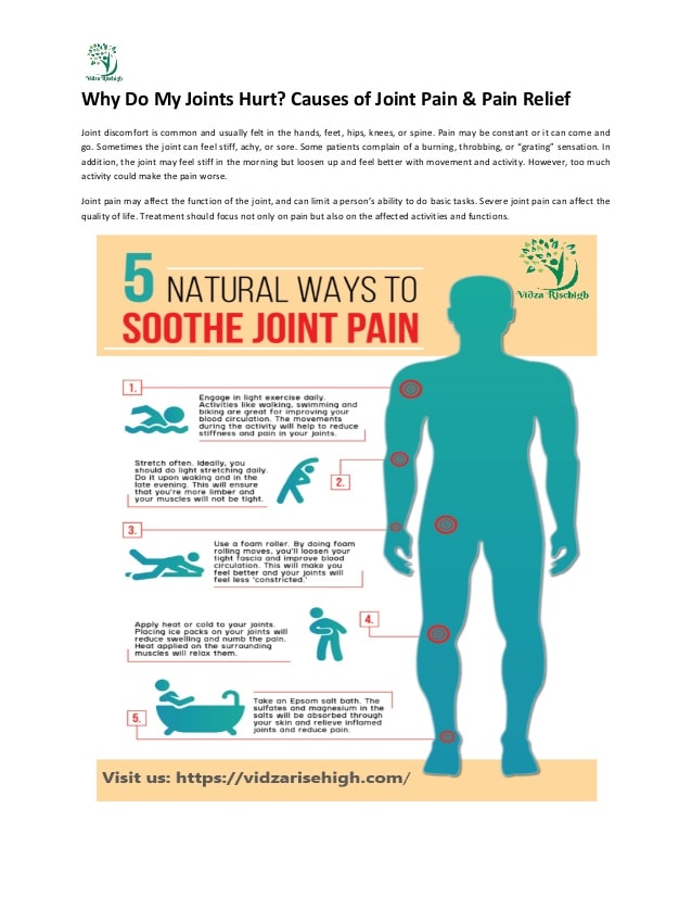 Why do my joints hurt causes of joint pain &  pain relief